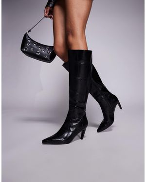 SIMMI Simmi Lapis Heeled Knee Boots - Gray