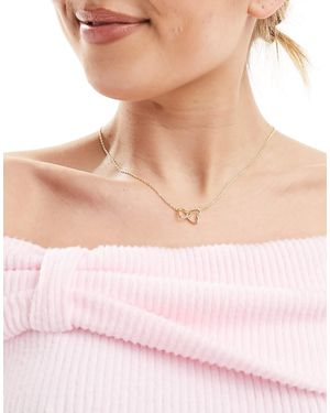 Pieces Saint-valentin - lot carte cadeau et collier avec deux cœurs imbriqués - Noir