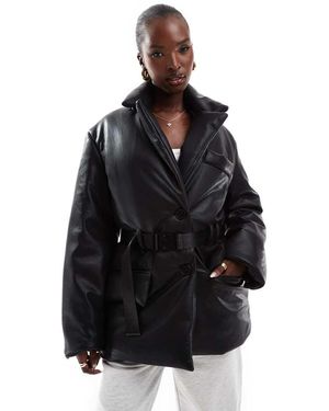 The Couture Club Cappotto Stile Blazer Imbottito - Nero