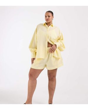 ASOS Asos Design Curve Pull On Shorts - Yellow