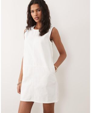 Threadbare Vestito Corto Senza Maniche - Bianco