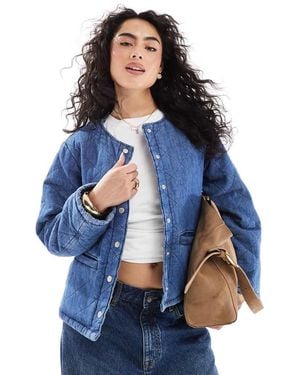 ONLY Quilted Denim Jacket - Blue