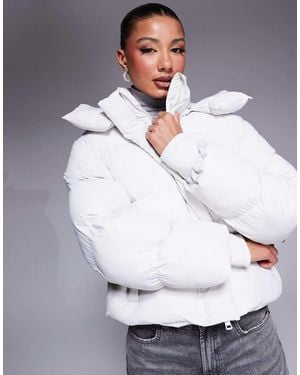 The Couture Club Cold Reactive Emblem Puffer - White