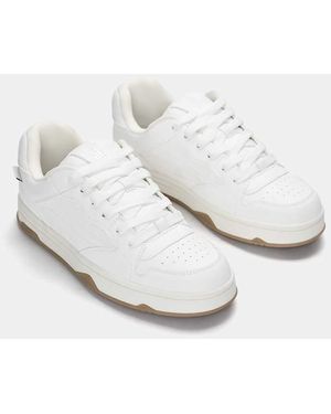 Pull&Bear Sneakers Stile Skater Bianche - Bianco