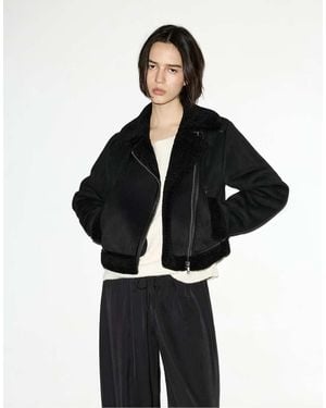 Pull&Bear Short Double-faced Jacket - Black