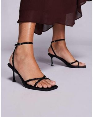 SIMMI Simmi London Eleonoora Kitten Heel Sandals - Black
