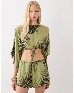 ASOS Pull On Satin Short - Green