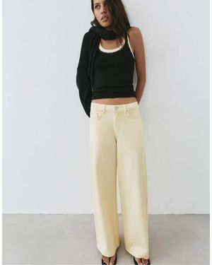 Pull&Bear Oversized Baggy Jeans - Geel