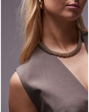 TOPSHOP Nox Statement Necklace - Brown