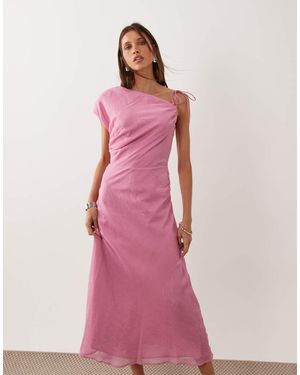 Mango Asymmetrische Maxi Jurk - Roze