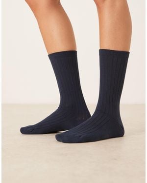 ASOS – weiche, gerippte socken - Blau