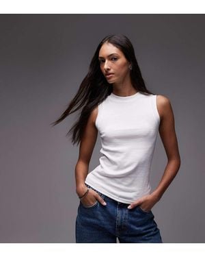 TOPSHOP Slim Tank - White