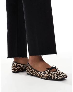 New Look Satin Key Hole Ballet Flats - Black