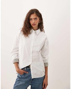 Barbour Alverstone Long Sleeve Tartan Detail Shirt - White