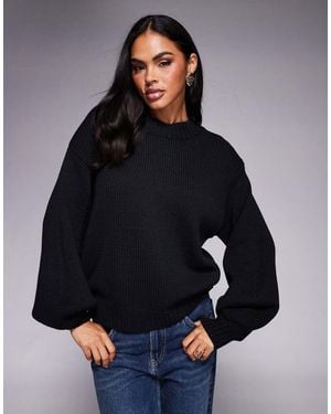 Princess Polly Harmony Balloon Sleeve Slouchy Jumper - Blue