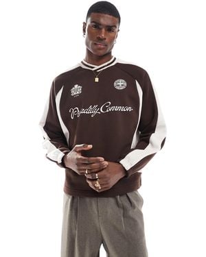 Cotton On V Neck Jumper With Piccadilly Graphic - Grey