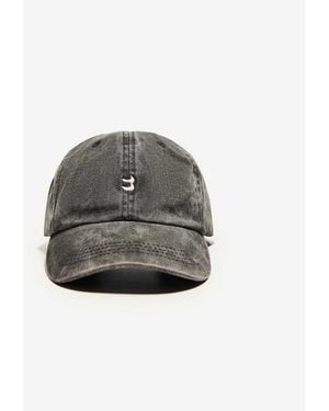 Bershka Embroidered Cap - Grey