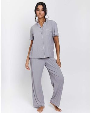 Loungeable Pijama De Canalé Para Mujer De - Morado
