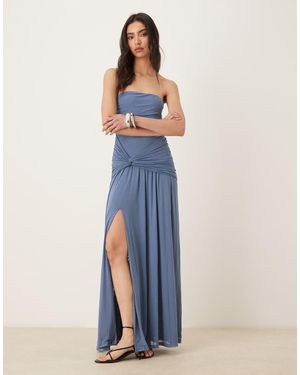 Nia Abbott Kinney Midaxi Side Slit Dress - Blue