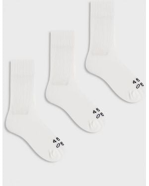 4505 Icon Running Socks With Arch Support And Anti Bacterial Finish - White