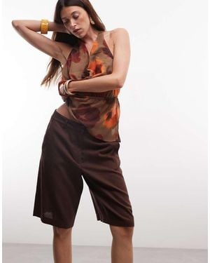 Jdy Tailored Linen Blend Bermuda Co-ord - Natural