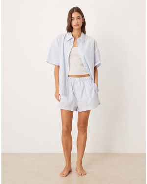 Calvin Klein Logo Poplin Shorts - White