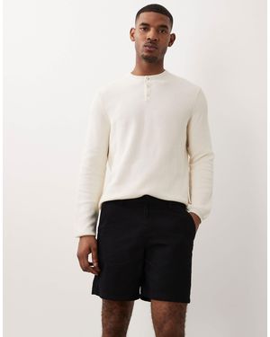 ASOS Mid Length Wide Chino Short - White