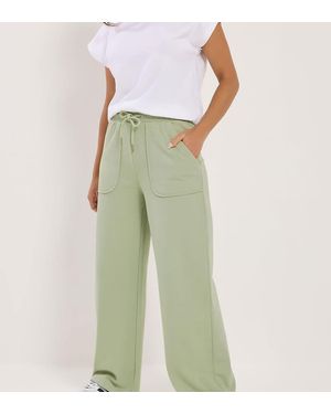 PixieGirl Petite Wide Leg Joggers - Green