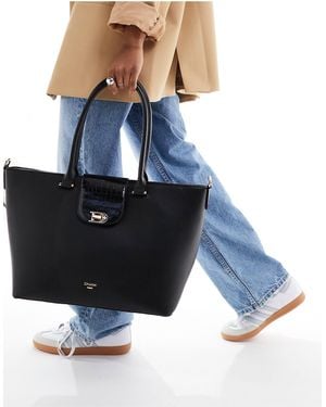 Dune Dune - tote bag à fermoir style cadenas - Bleu