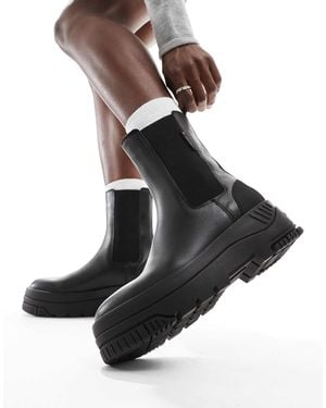 Tommy Hilfiger Urban Flatform Chelsea Boots - Black