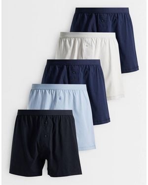 ASOS Confezione Da 5 Boxer Multicolore - Blu