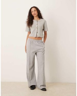 Brave Soul Jersey Jogger With Seam Detail - Natural