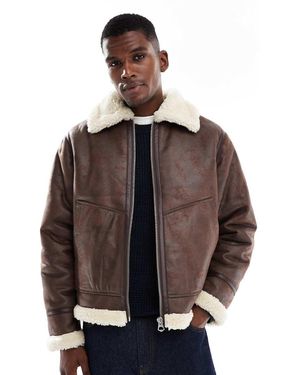Jack & Jones Aviator Jacket - Brown