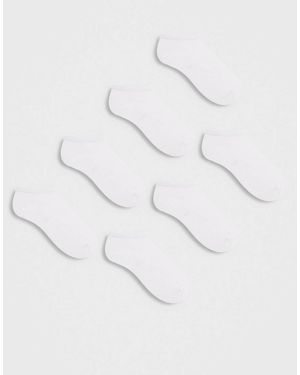 ASOS Pack De 7 Pares De Calcetines De Deporte Blancos De