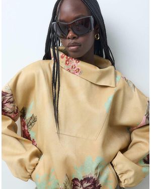 ASOS Satin Funnel Neck Bomber - Multicolour