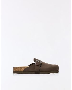 Bershka Clogs With Buckle Detail - White