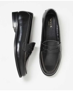 Walk London Mocasines Negros Con Bridón Torbole De - Gris