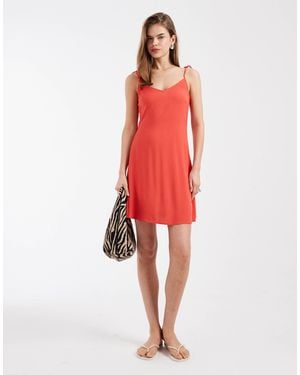 Vero Moda Easy Tie Shoulder Cami Mini Dress - Red