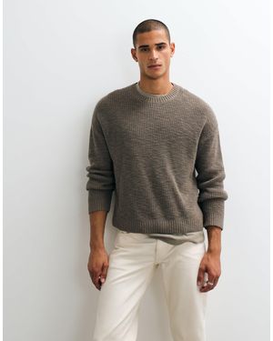 Weekday Boxy-fit-strickpullover aus slub-strick - Grau