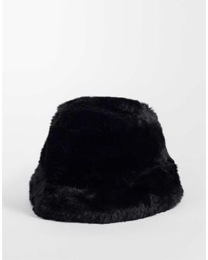 ASOS Sombrero De Pescador De Piel Sintética En - Azul