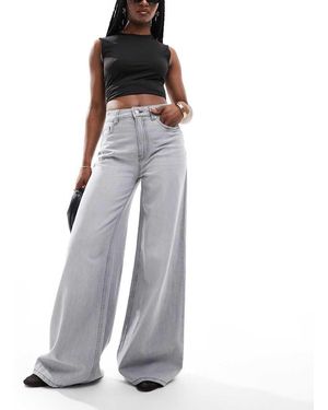 ASOS Jeans Morbidi A Fondo Ampio Grigi - Grigio