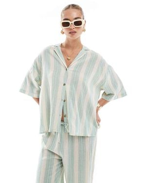 Billabong Sunny Daze Short Sleeve Beach Shirt Co-ord - Green