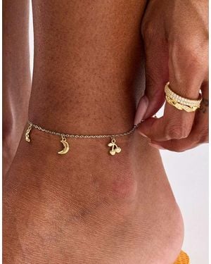 CERNUCCI Multi Charm Anklet - Brown