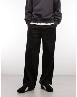Weekday Oversized Elastic Waist baggy Pants - Black