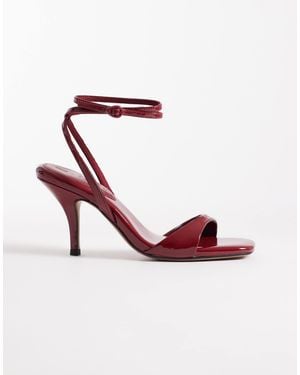 ASOS Hope Barely There Mid Heel Stiletto Sandals - Pink