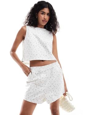 ASOS Denim Boxer Shorts - White