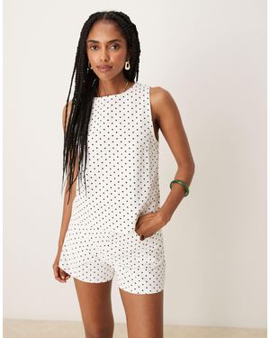 ASOS Denim Shell Top - White