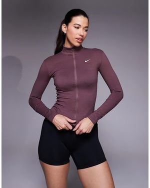 Nike Nike One Full Zip Fitted Jacket - Purple