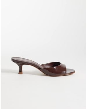 Mango Heeled Mules - Natural