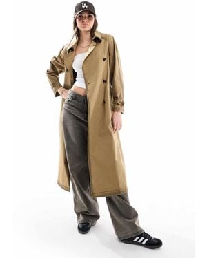 Mango Trench Scuro Slavato - Metallizzato